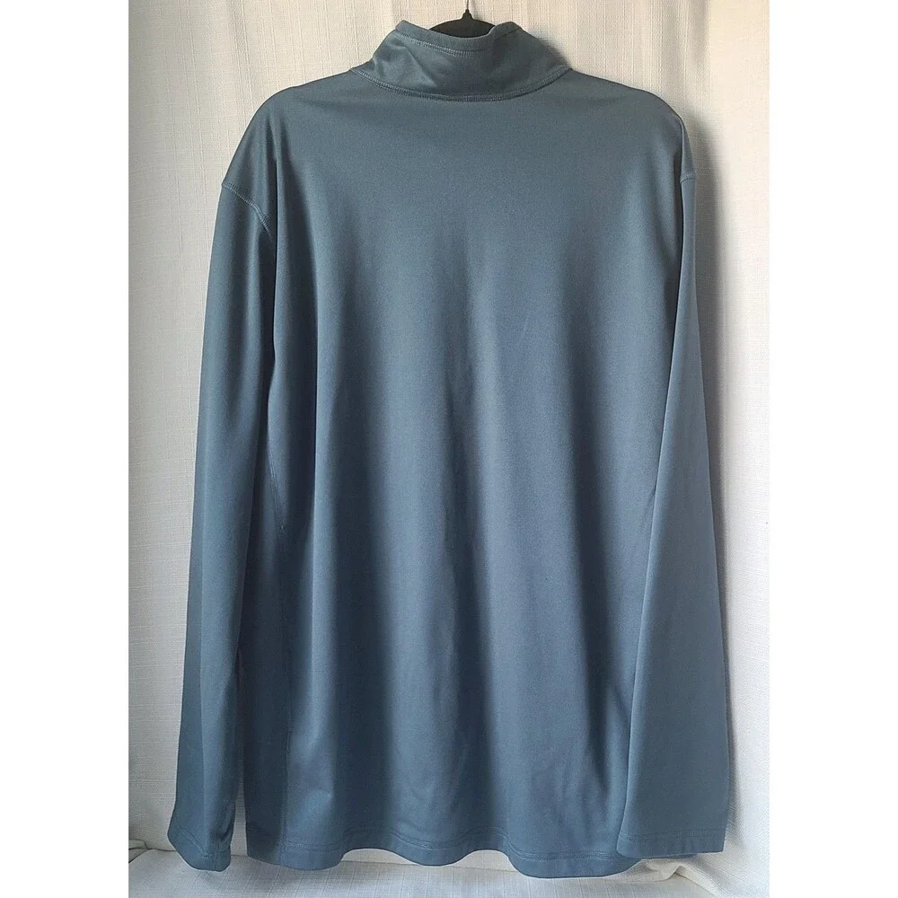 The North Face Mens XXL Blue 1/4 Zip Pullover Fleece Jacket Sweatshirt Logo